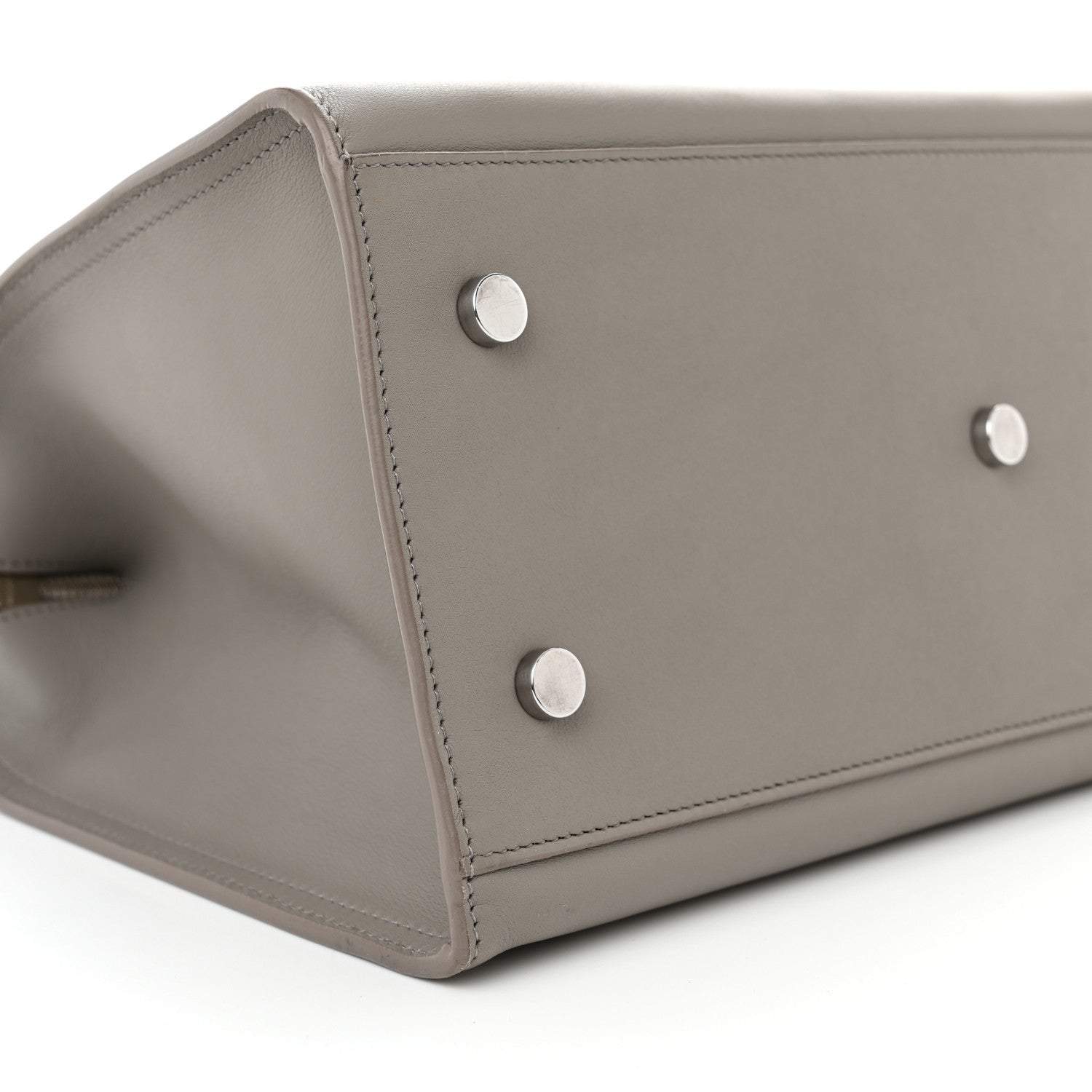 Saint Laurent Calfskin Small Monogram Cabas Grey 9 of 12