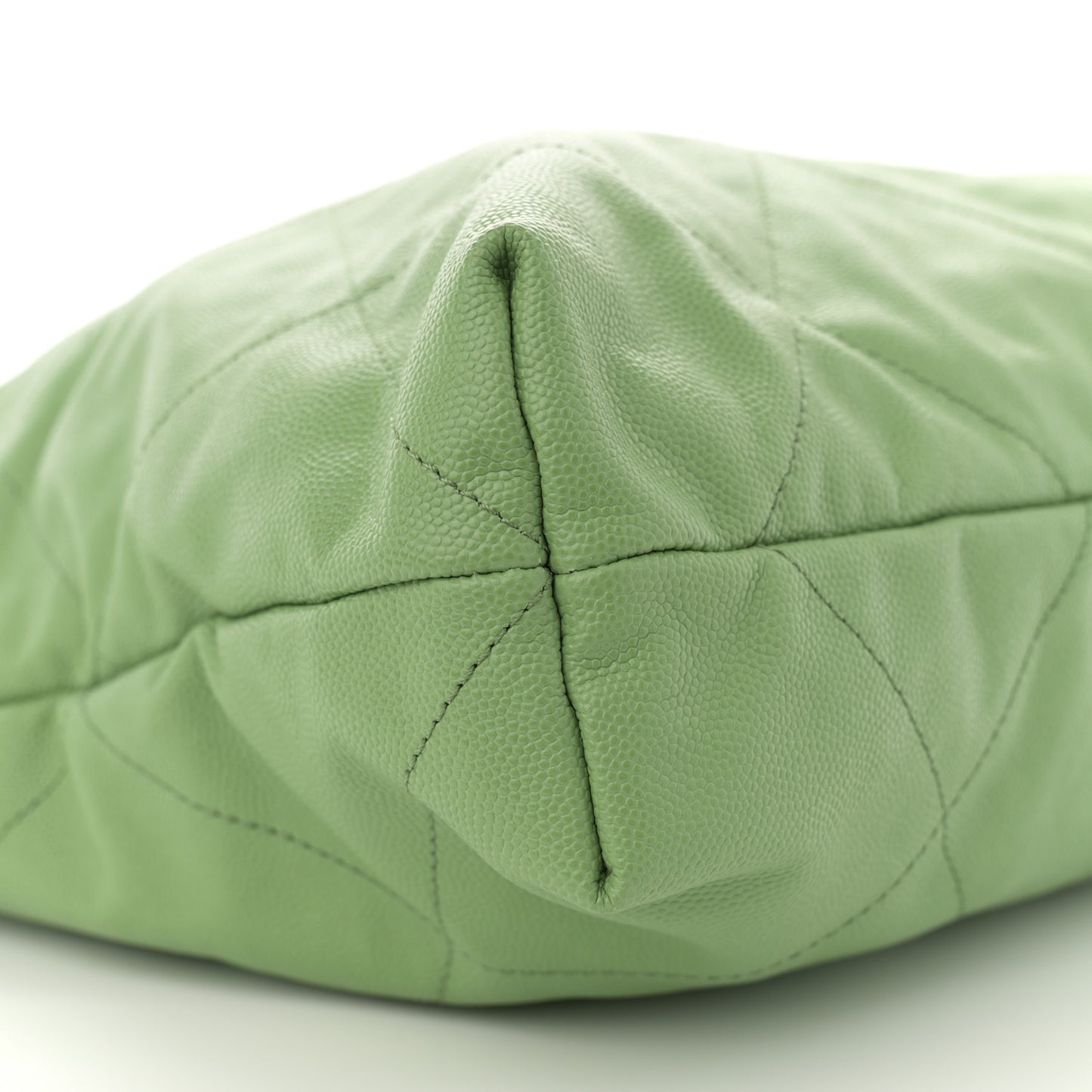 Shiny Caviar Quilted Chanel 22 Green