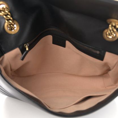 Gucci Calfskin Matelasse Medium GG Marmont Shoulder Bag Black 5 of 15
