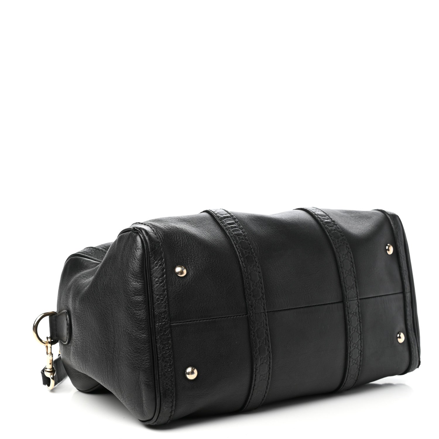 Gucci Calfskin Microguccissima Trim Medium Boston Black 4 of 12