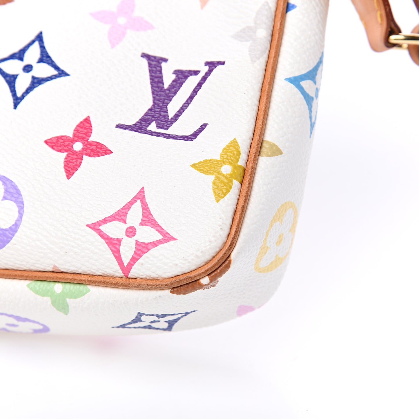 Monogram Multicolor Pochette Accessories White
