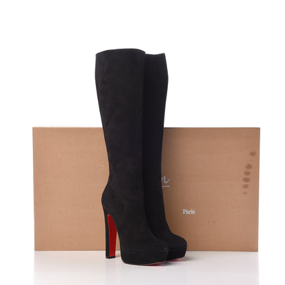 Christian Louboutin Suede Royal Bibi Botta 140 Boots 37 Black 12 of 12
