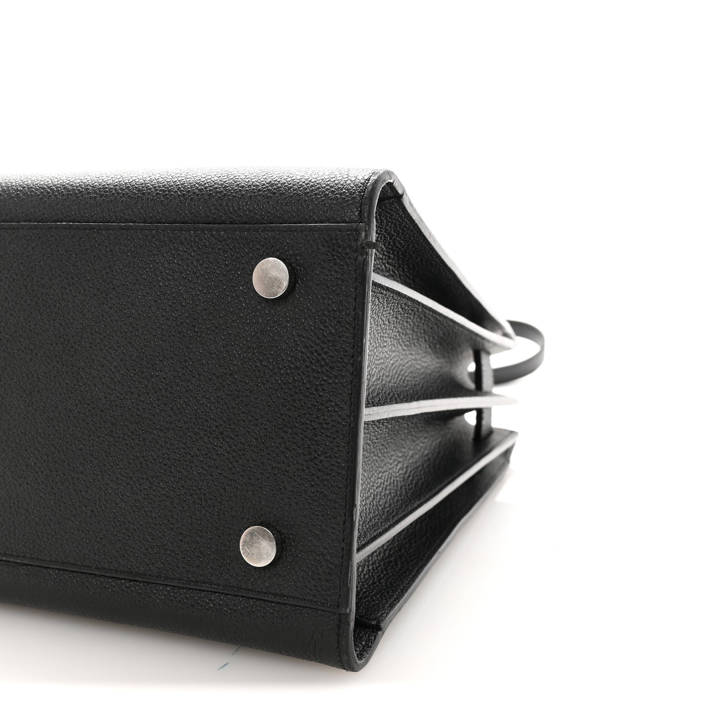 Grained Calfskin Small Sac De Jour Black