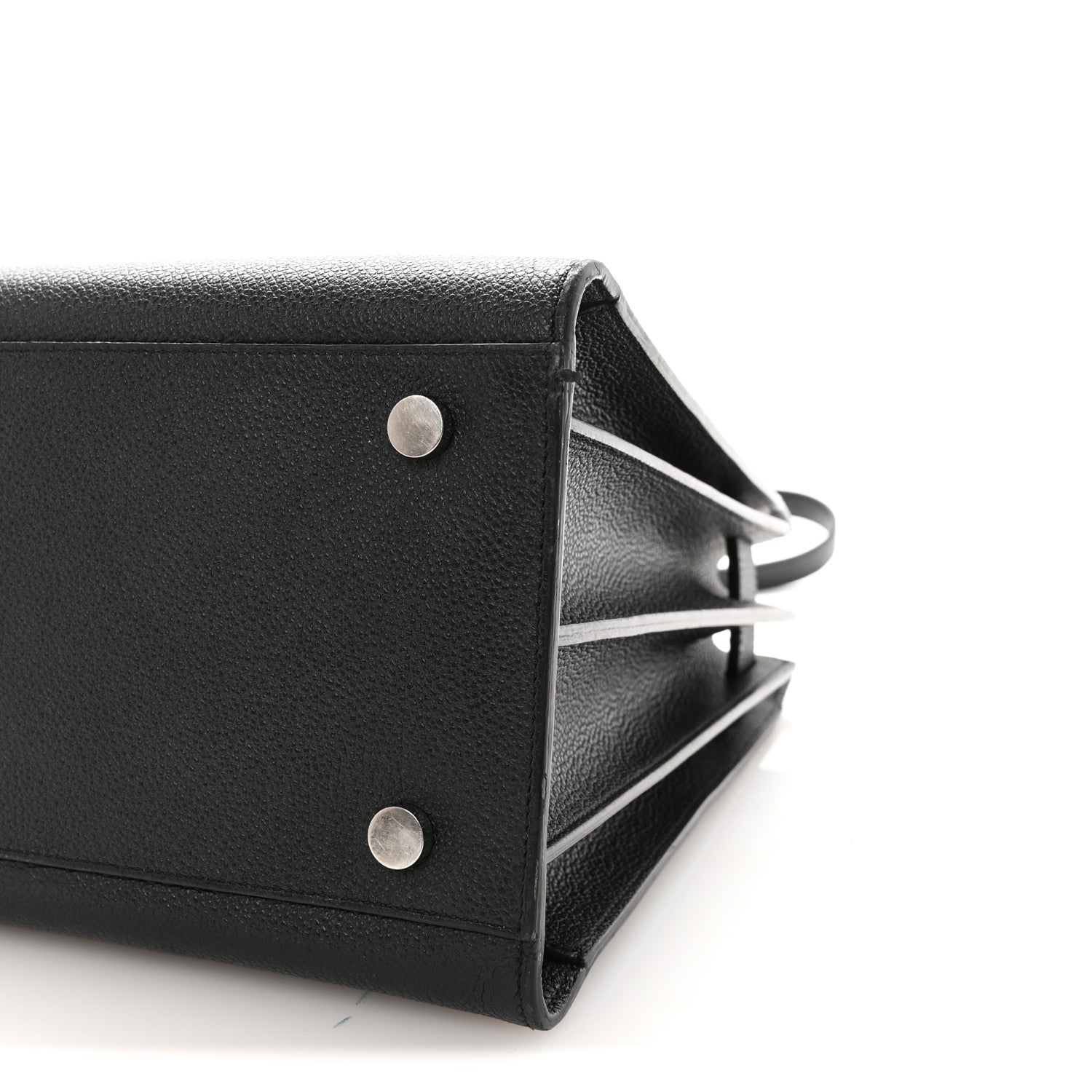 Saint Laurent Grained Calfskin Small Sac De Jour Black 9 of 9