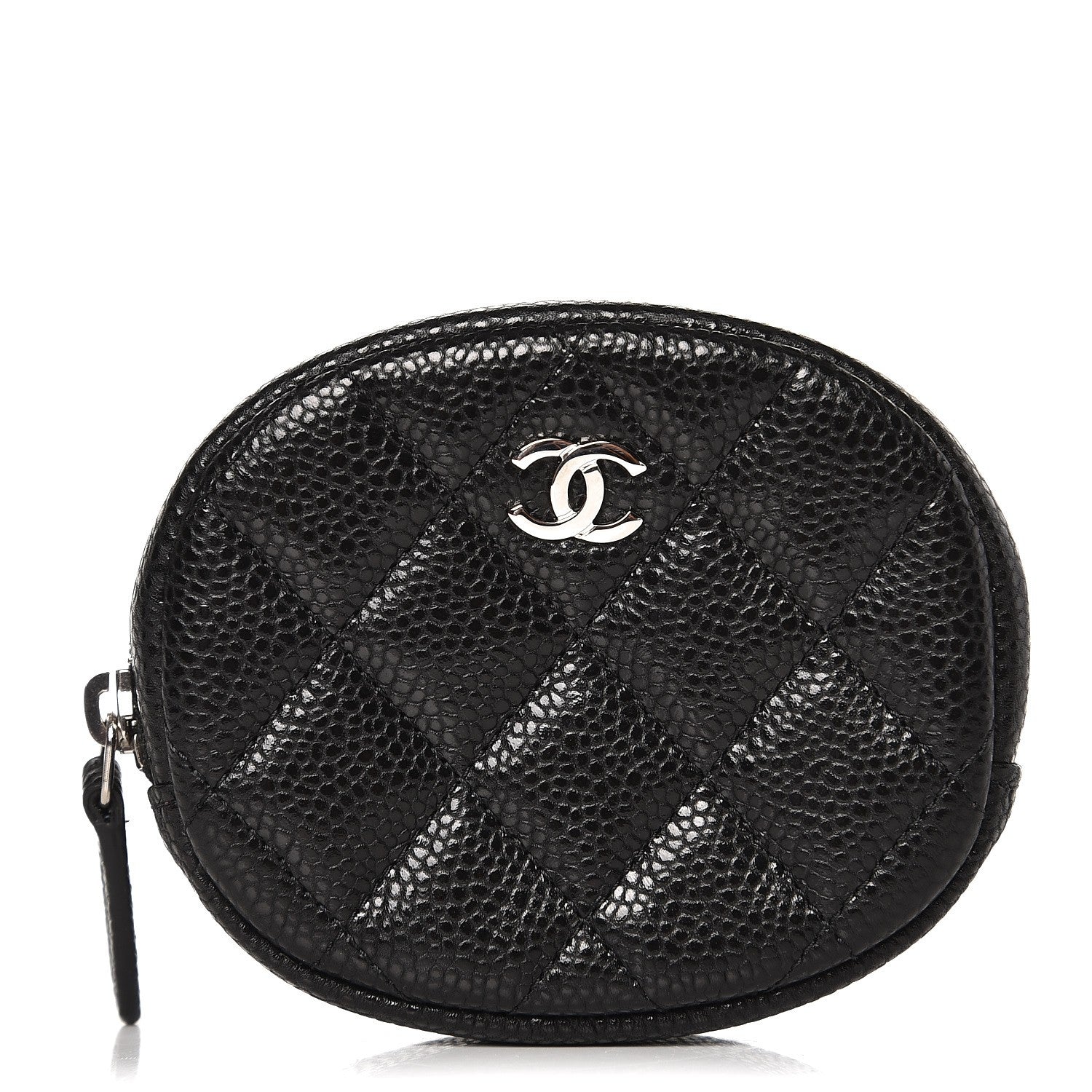Chanel Caviar Quilted Zip Around Classic Coin Purse Black 1 of 8