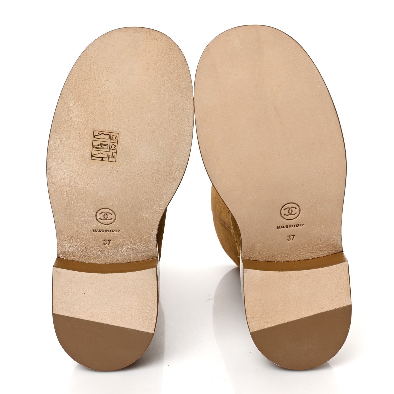 Chanel Suede CC Cap Toe Boots 37 Brown 5 of 9
