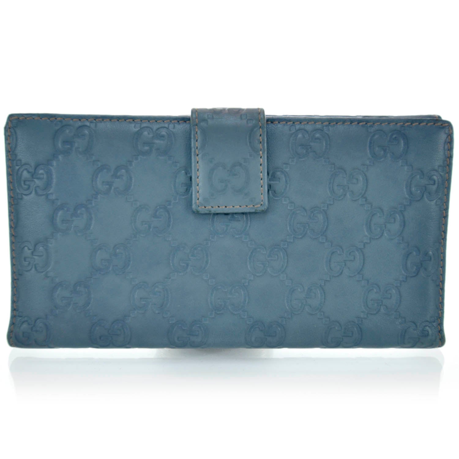 Gucci Guccissima Continental Wallet Blue 1 of 10