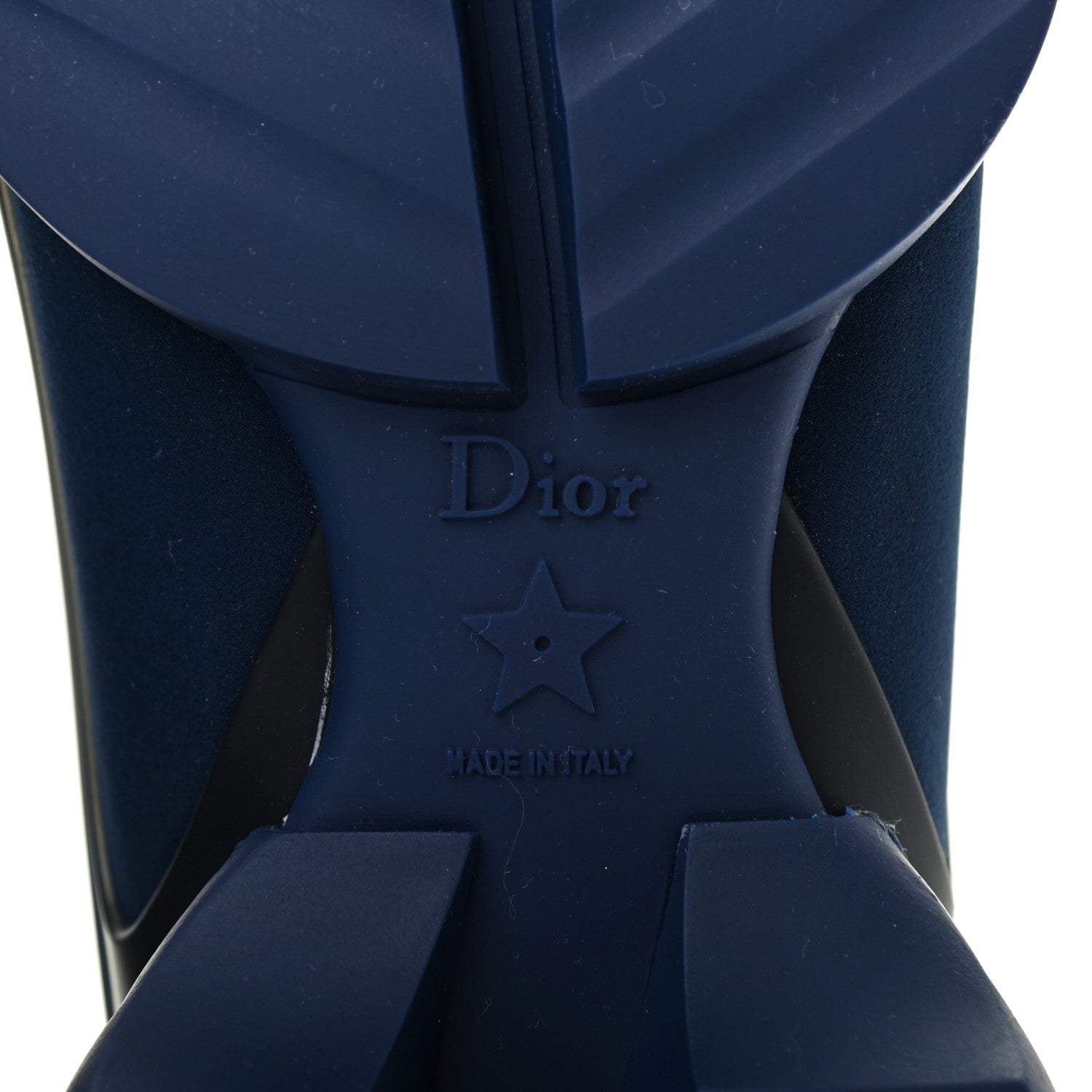 Christian Dior Neoprene Rubber Womens D-Connect Sneakers 40.5 Indigo Blue 6 of 13