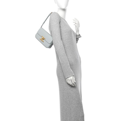 Celine Natural Calfskin Triomphe Shoulder Bag Ice Blue 2 of 11