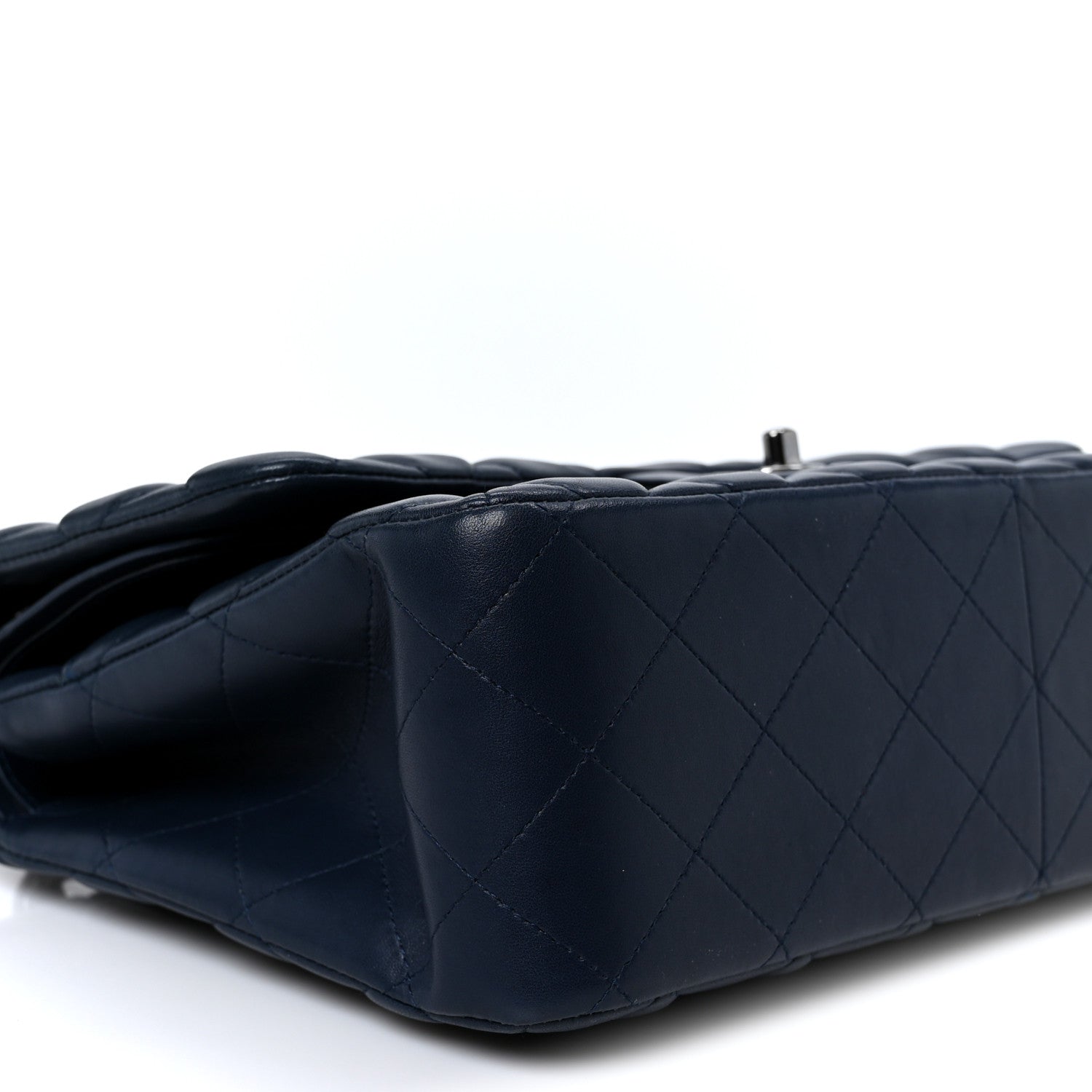 Chanel Lambskin Quilted Jumbo Double Flap Navy 1887458 – FASHIONPHILE