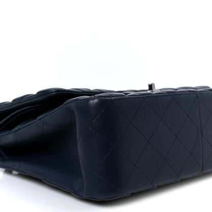 Chanel Lambskin Quilted Jumbo Double Flap Navy 9 of 10