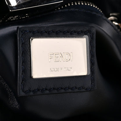 Fendi Nappa Bi-Color Studded Mini Peekaboo Iconic Satchel Cuoio Blue 7 of 12