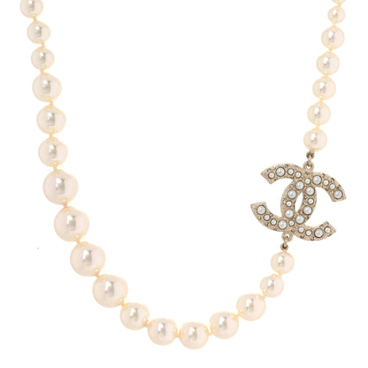 Chanel Pearl CC 100th Anniversary Necklace Light Gold 1 of 5