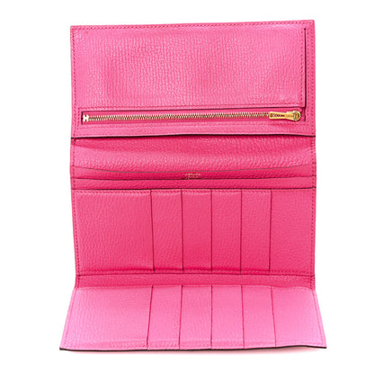 Hermes Chèvre Mysore Bearn Gusset Wallet Rose Shocking 6 of 14