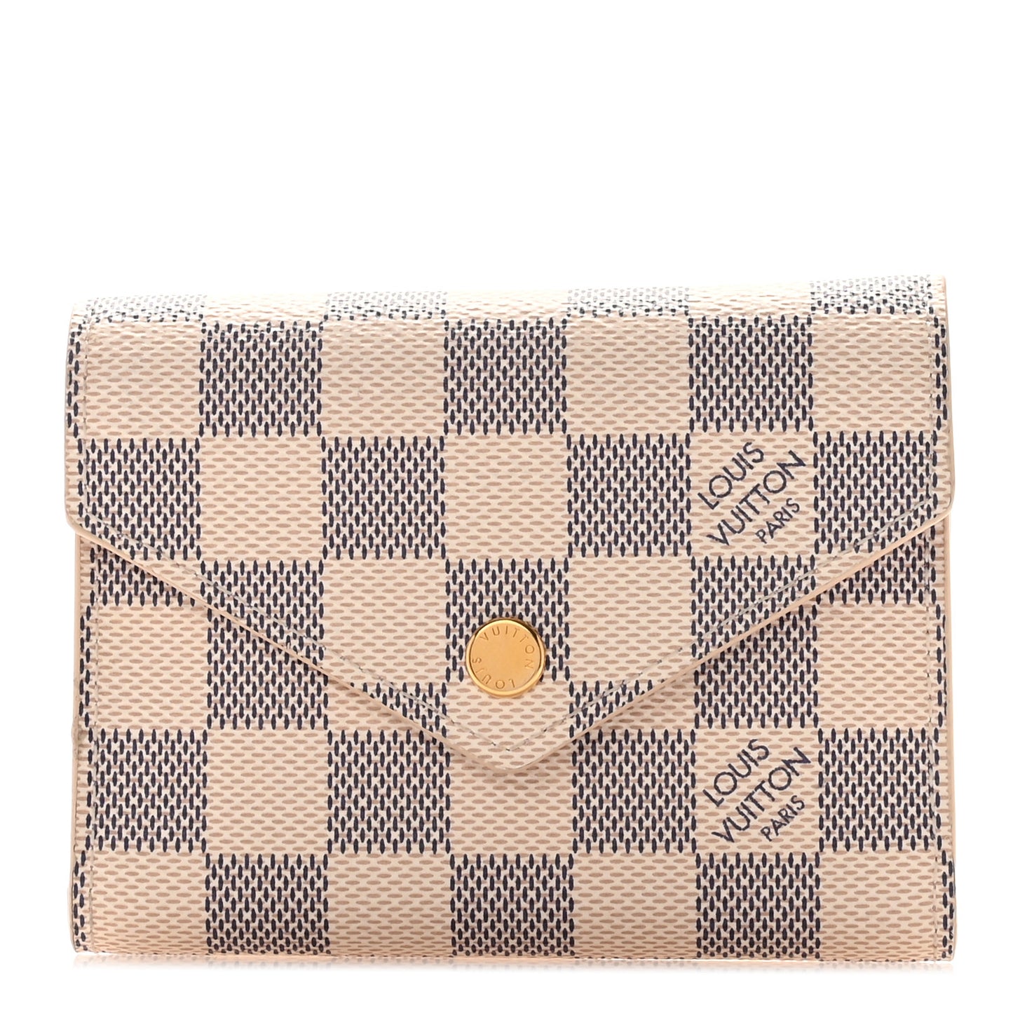 Damier Azur Victorine Wallet Rose Ballerine