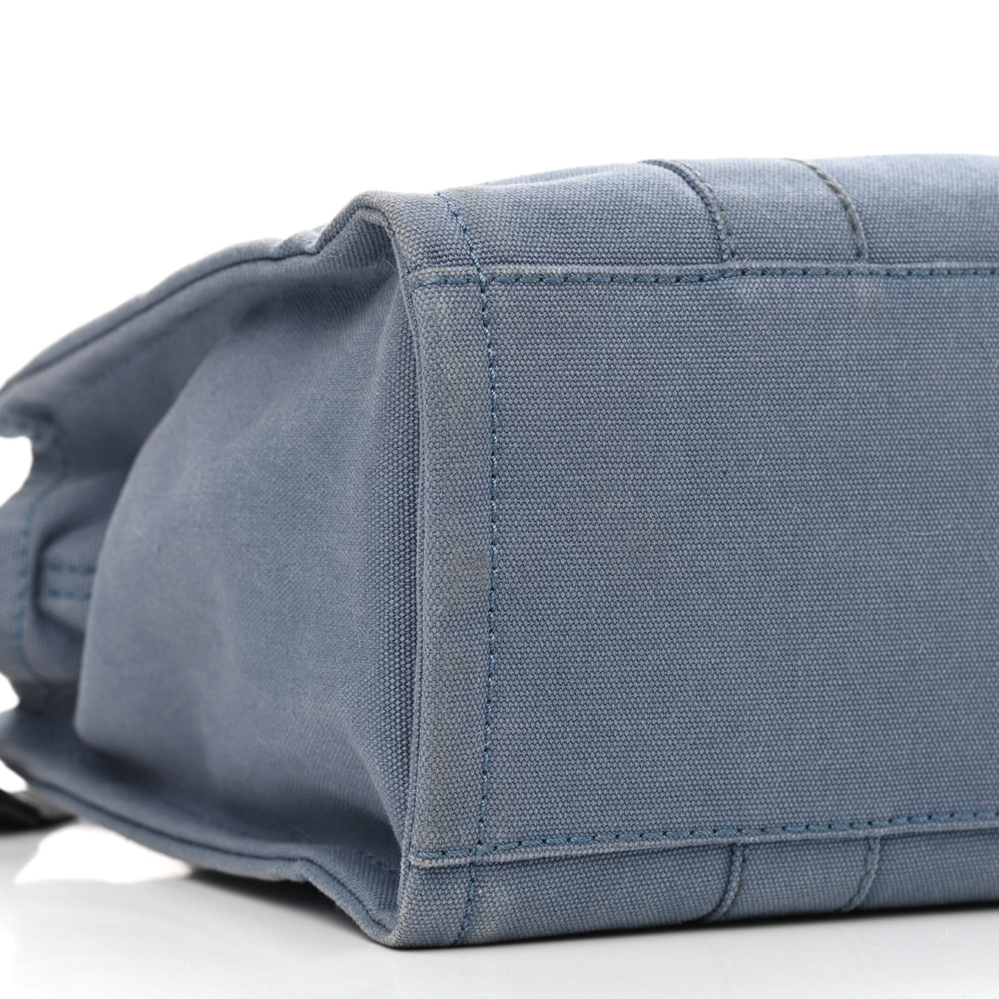 Cotton Canvas Medium The Traveler Tote Bag Blue Shadow