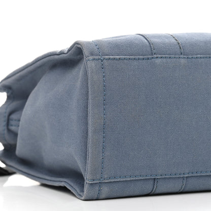 Marc Jacobs Cotton Canvas Medium The Traveler Tote Bag Blue Shadow 8 of 10