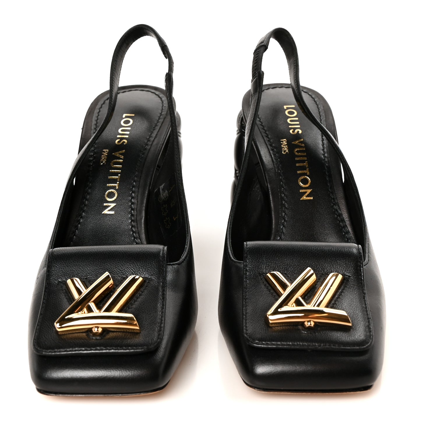 Lambskin Shake Slingback Pumps 36.5 Black