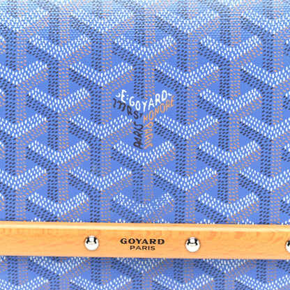 Goyard Goyardine Monte Carlo Bois Clutch With Strap Sky Blue 7 of 9