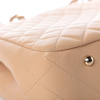 Chanel Caviar Quilted Large Classic Shopping Tote Light Beige 10 of 13