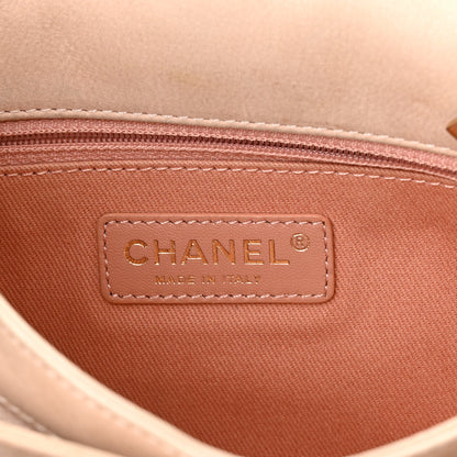 Chanel Calfskin Triple Stitched Medium Flap Pink 6 of 10