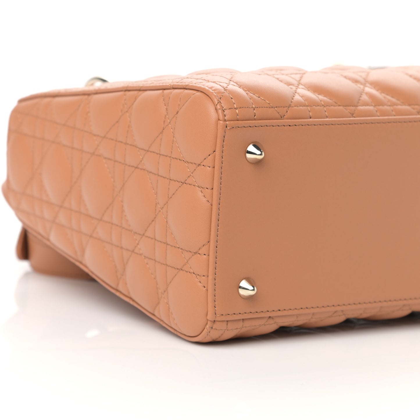 Lambskin Cannage Medium Lady Dior Amber