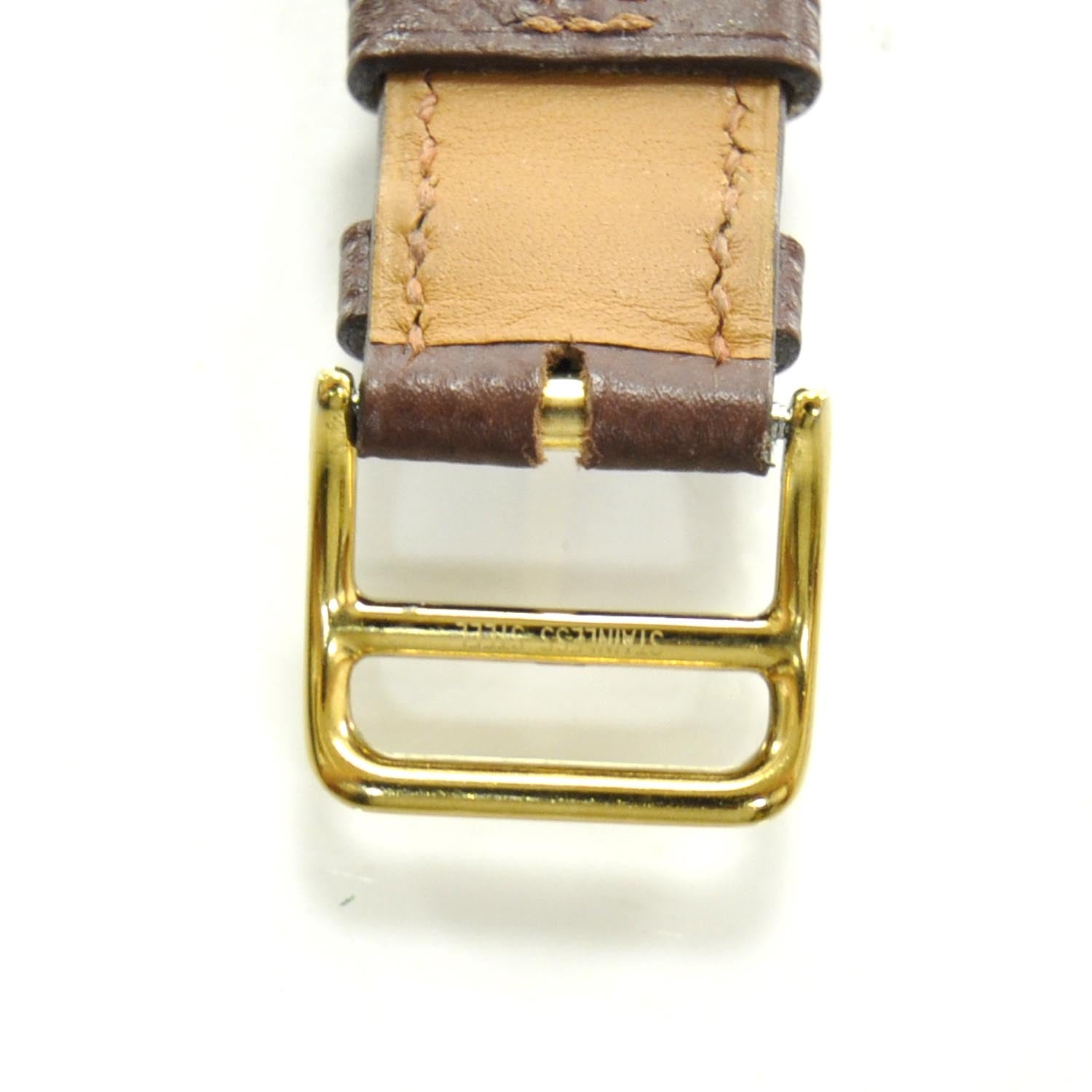 Hermes Stainless Steel Epsom 26mm Heure H Hour Quartz Watch Gold 5 of 5