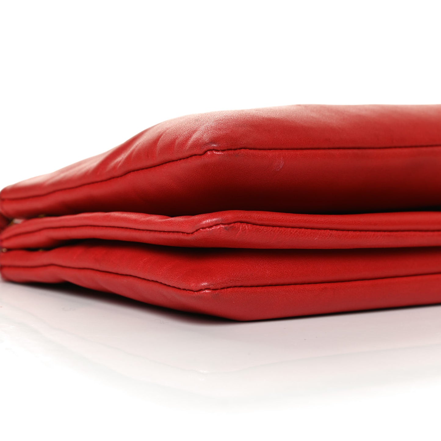 Lambskin Large Trio Crossbody Bag Red