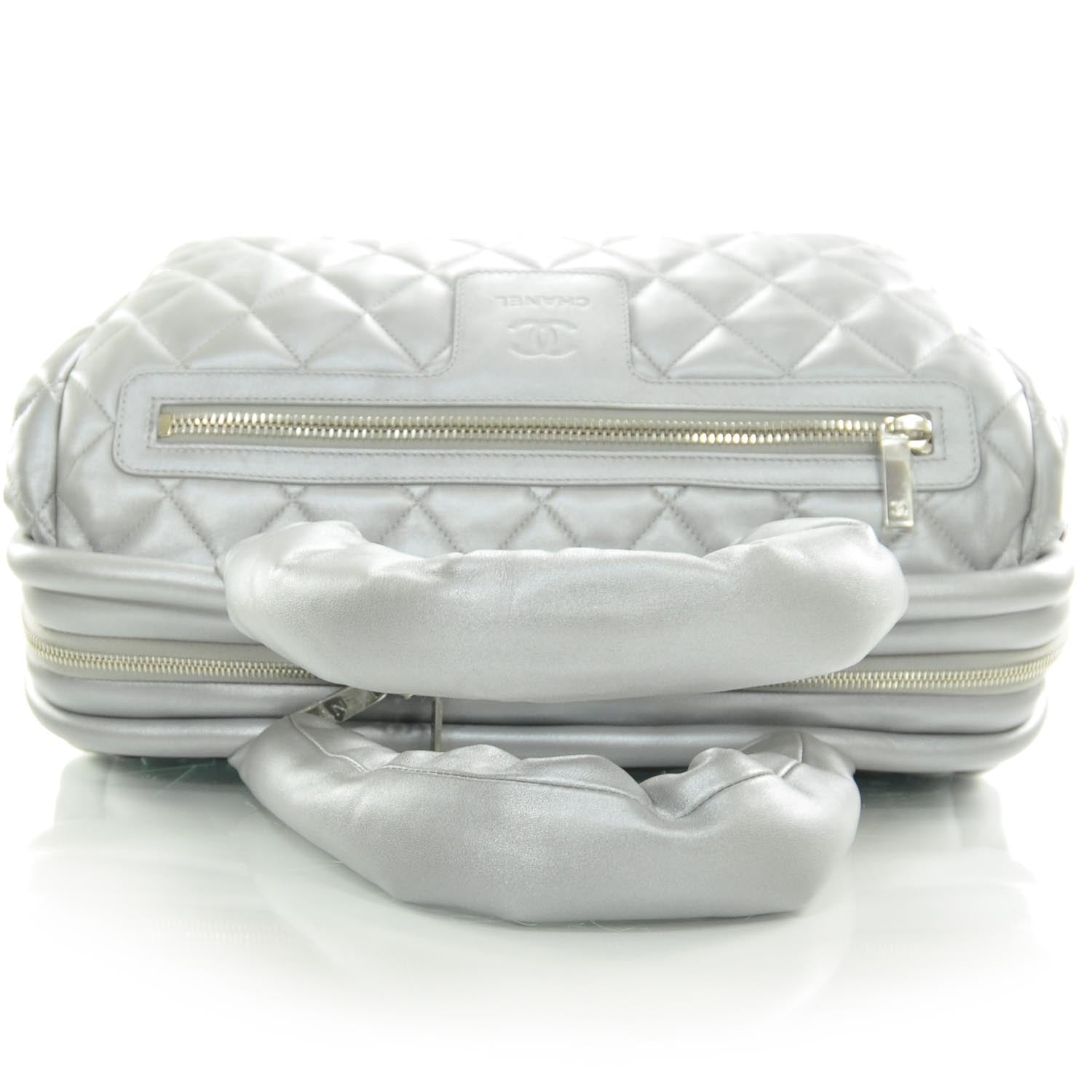 Chanel Lambskin COCO Cocoon Bowler Silver 6 of 9