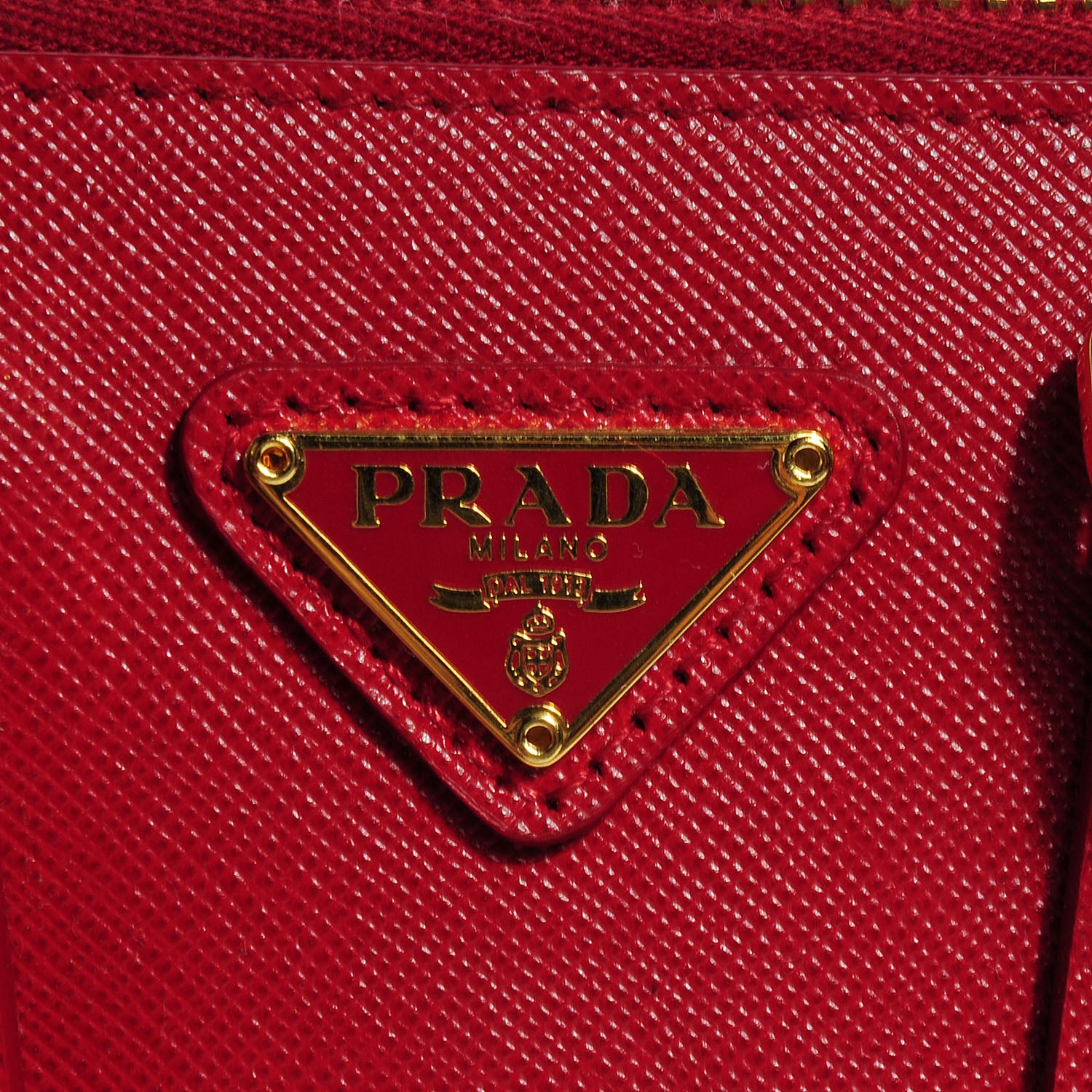 Prada Saffiano Lux Mini Promenade Tote Fuoco 5 of 8