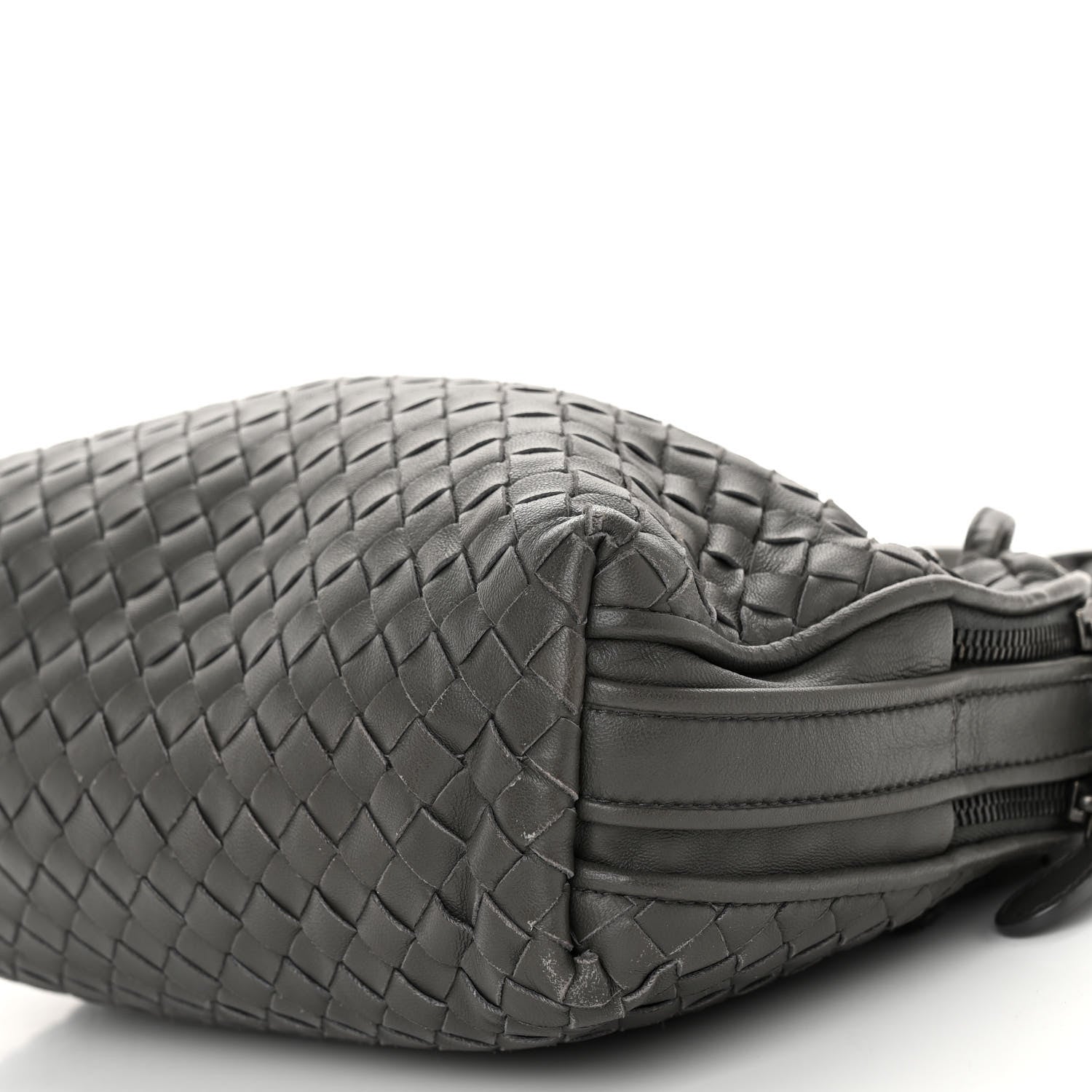 Bottega Veneta BOTTEGA VENETA Nappa Intrecciato Pillow Crossbody Messenger Light Grey 9 of 9
