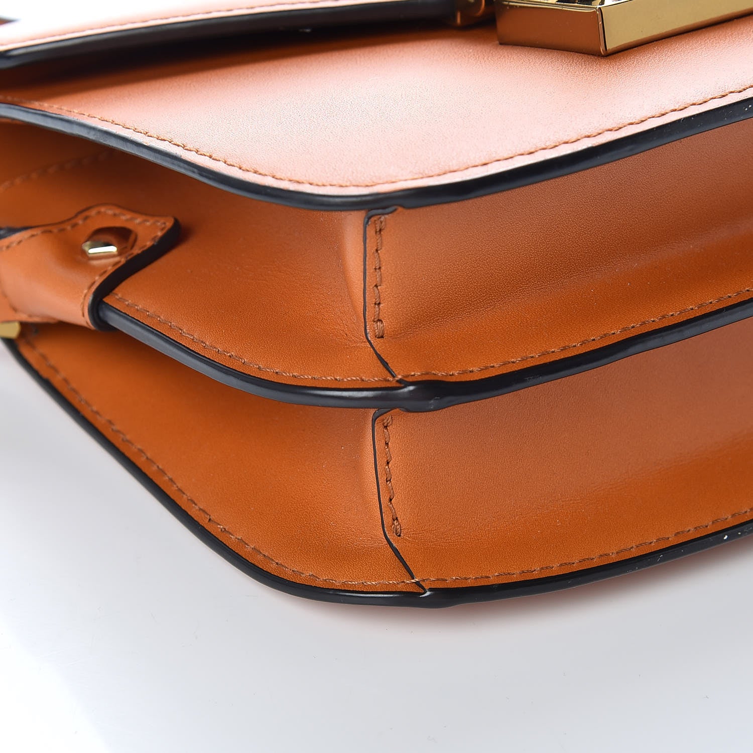 MCM Calfskin Mini Patricia Crossbody Bag Cognac 5 of 9