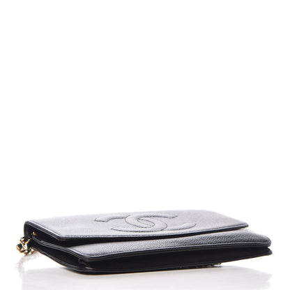 Chanel Caviar Timeless CC Wallet On Chain WOC Black 4 of 11