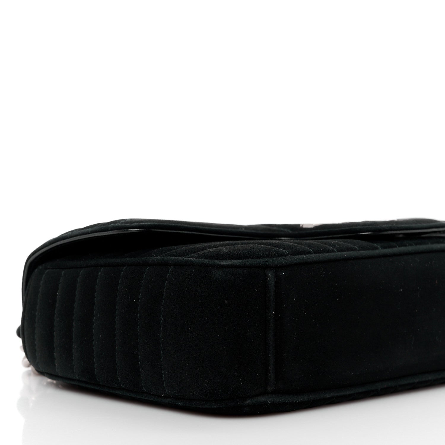 Prada Camoscio Impunture Diagramme Medium Chain Flap Shoulder Bag Black 10 of 12