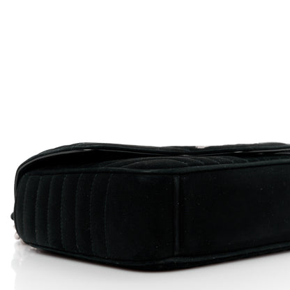 Prada Camoscio Impunture Diagramme Medium Chain Flap Shoulder Bag Black 10 of 12