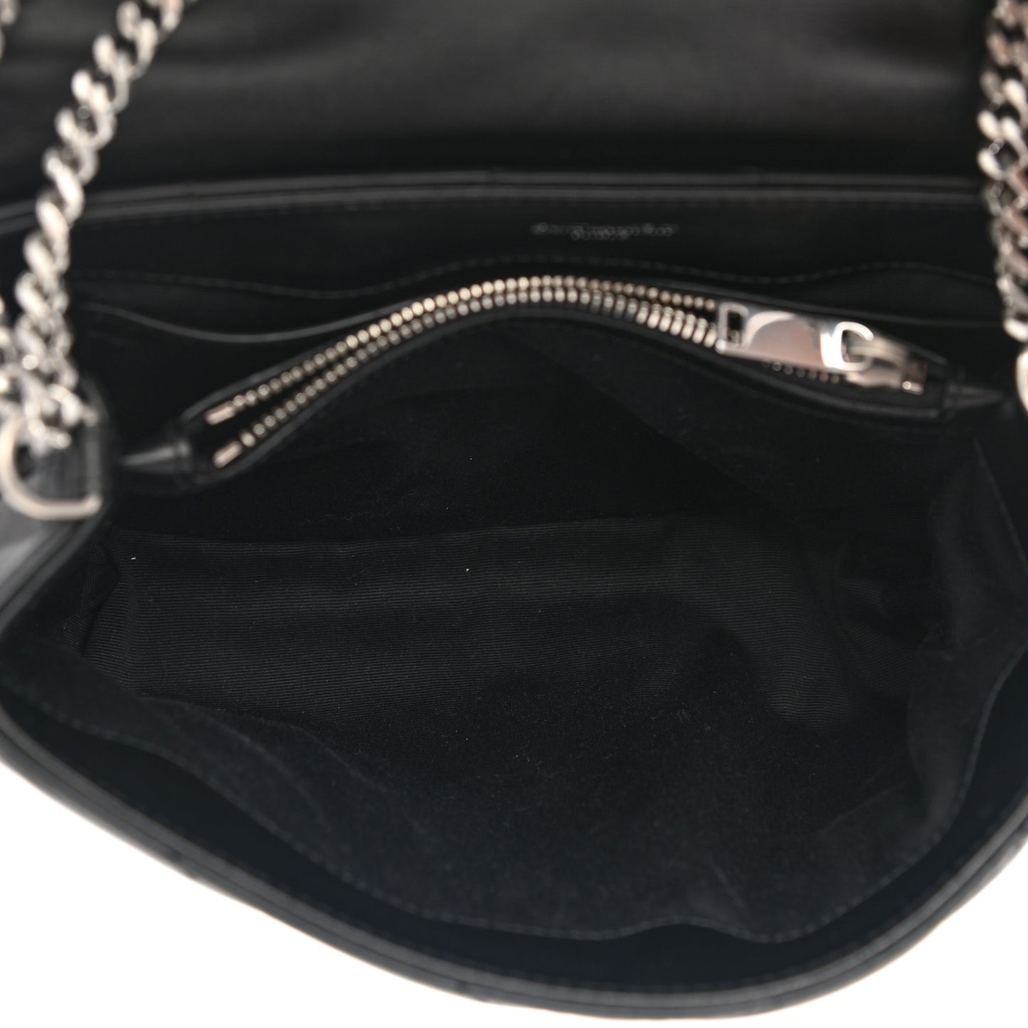 Calfskin Y Quilted Monogram Small Loulou Chain Satchel Black