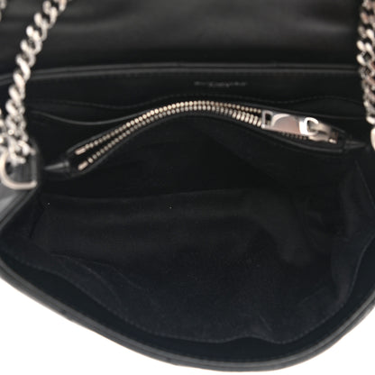 Saint Laurent Calfskin Y Quilted Monogram Small Loulou Chain Satchel Black 5 of 11