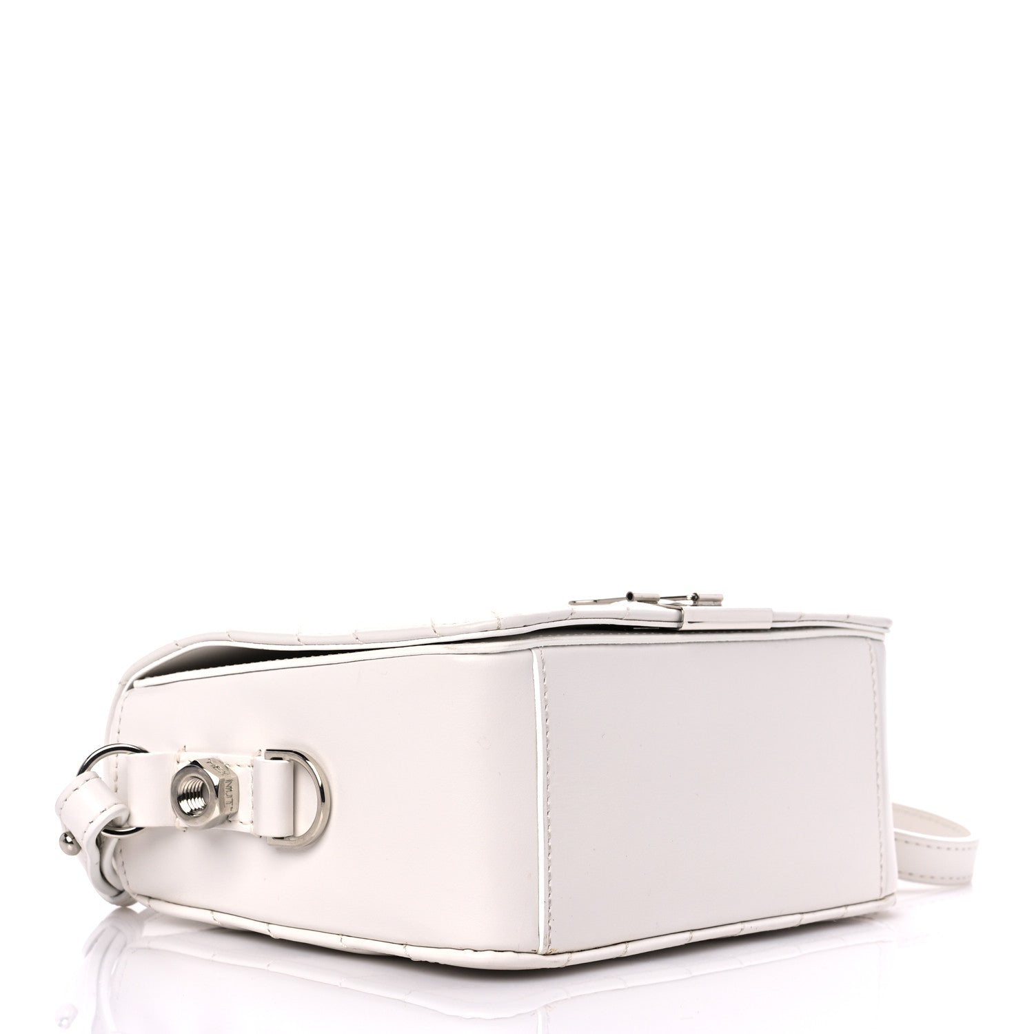 Off-White Calfskin Striped Diag Binder Flap Bag White 3 of 13