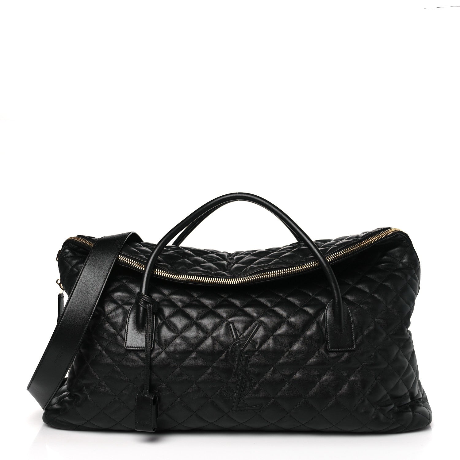Saint Laurent Calfskin Quilted ES Giant Travel Bag Black 1 of 9