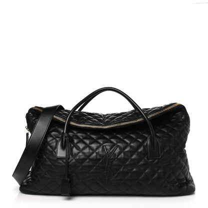 Saint Laurent Calfskin Quilted ES Giant Travel Bag Black 1 of 9