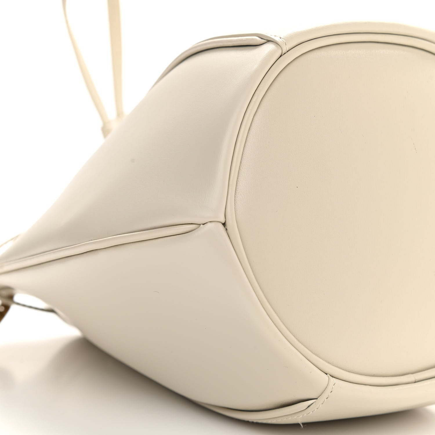 Saint Laurent Smooth Calfskin Small Talitha Bucket Bag Vintage White 8 of 9
