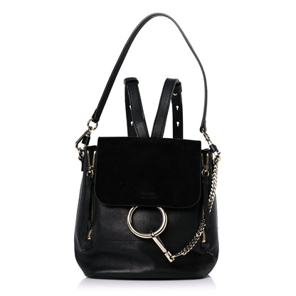 Chloe Suede Calfskin Small Faye Backpack Black 1 of 16