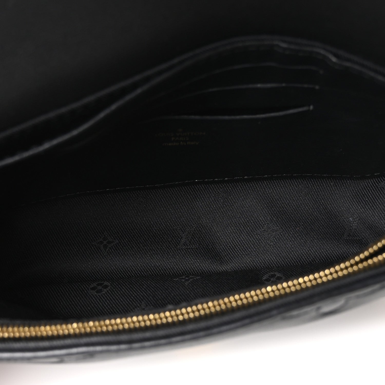 Louis Vuitton Calfskin Bubblegram Wallet On Strap Black 5 of 9