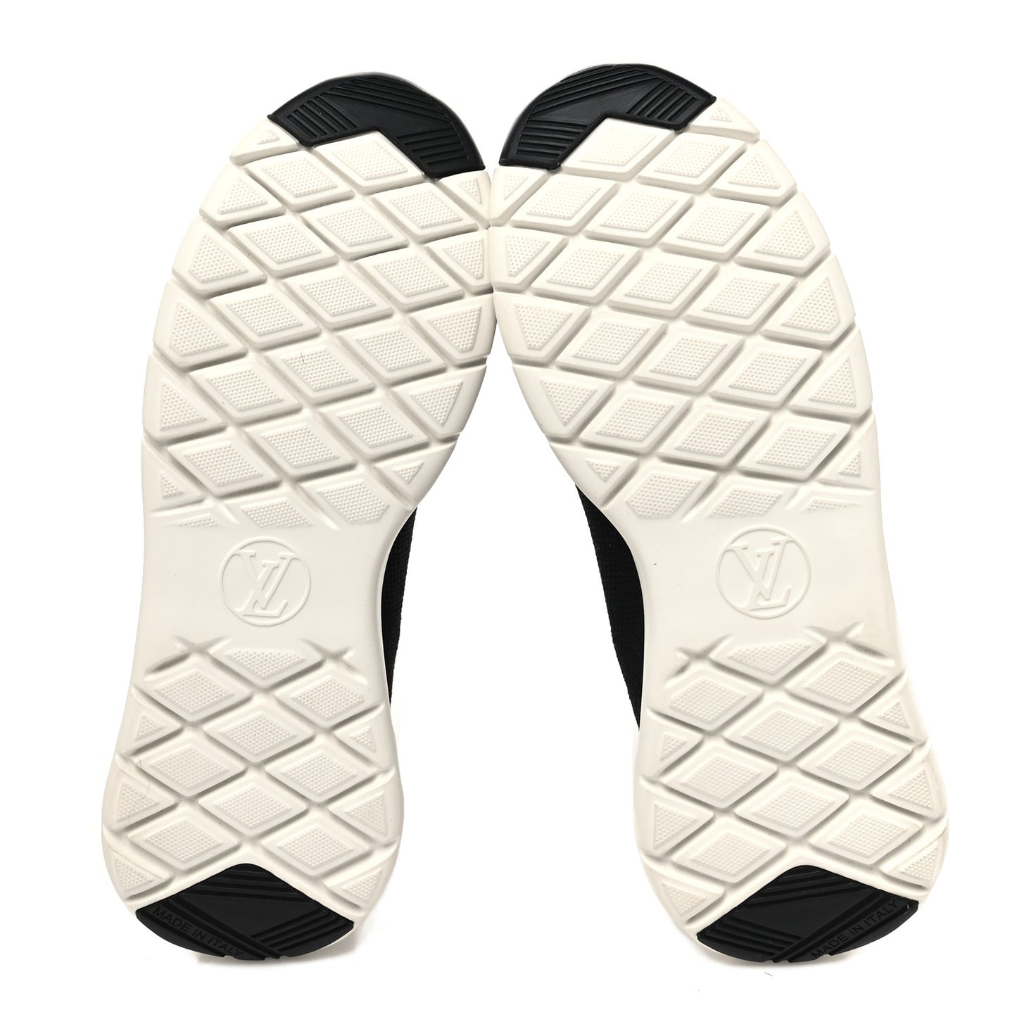 Stretch Fabric LV Black Heart Sock Sneaker 39 Black