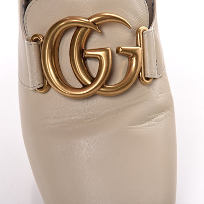 Gucci Malaga Kid GG Victoire 55mm Loafer Pumps 41 Vintage White 14 of 17