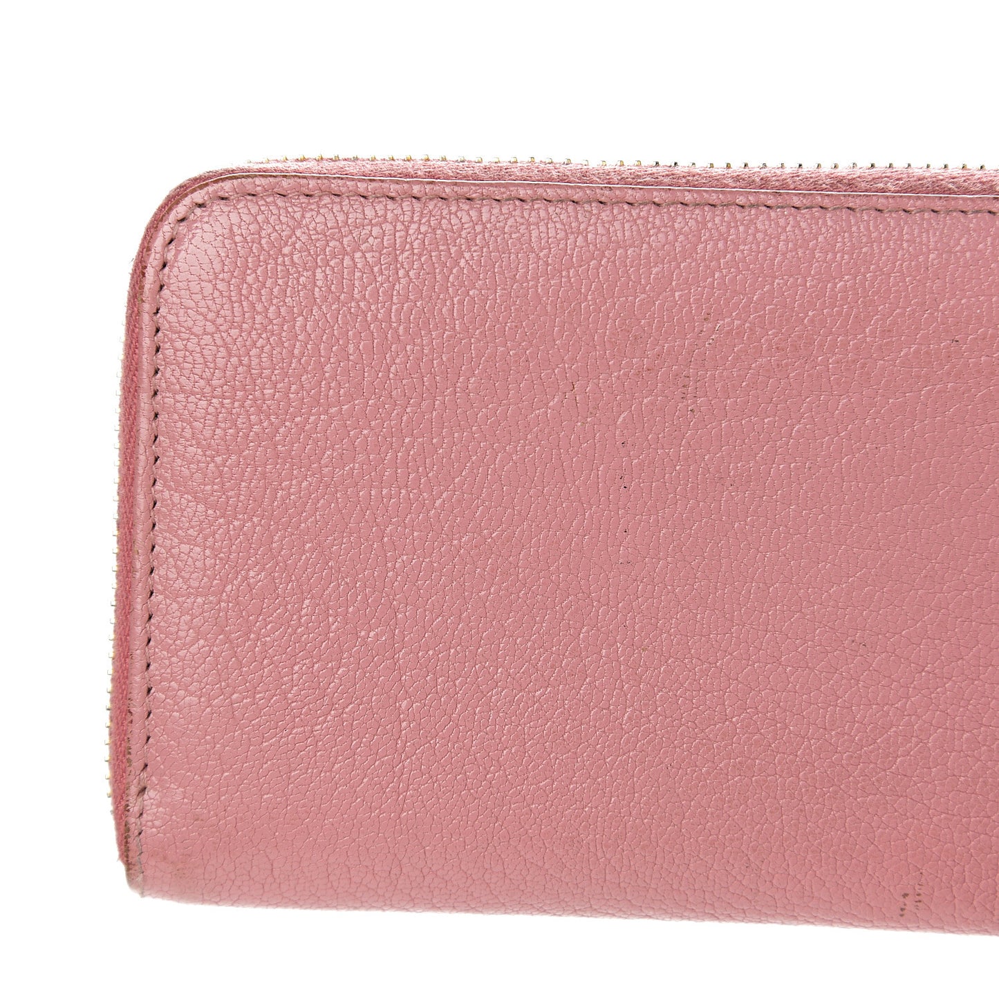 Goatskin Madras Zip Around Wallet Rosa