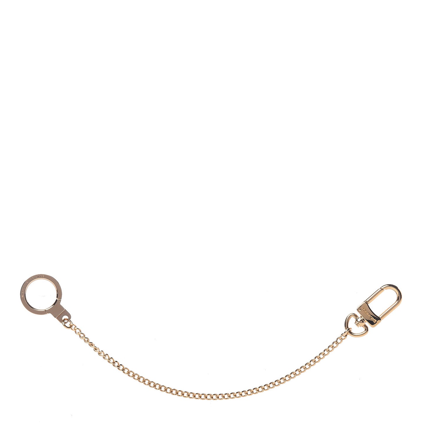 Metal Pochette Extender Key Ring Chain Gold
