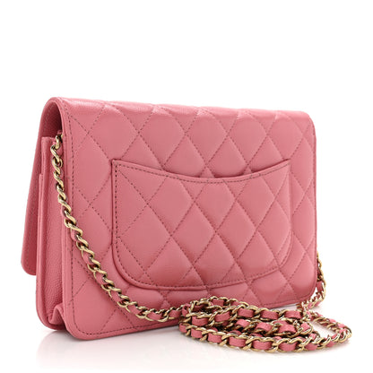 Chanel Caviar Quilted Wallet On Chain WOC Dark Pink 3 of 16