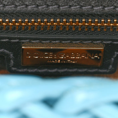 Dolce & Gabbana Woven Calfskin Padlock Shoulder Bag 6 of 12