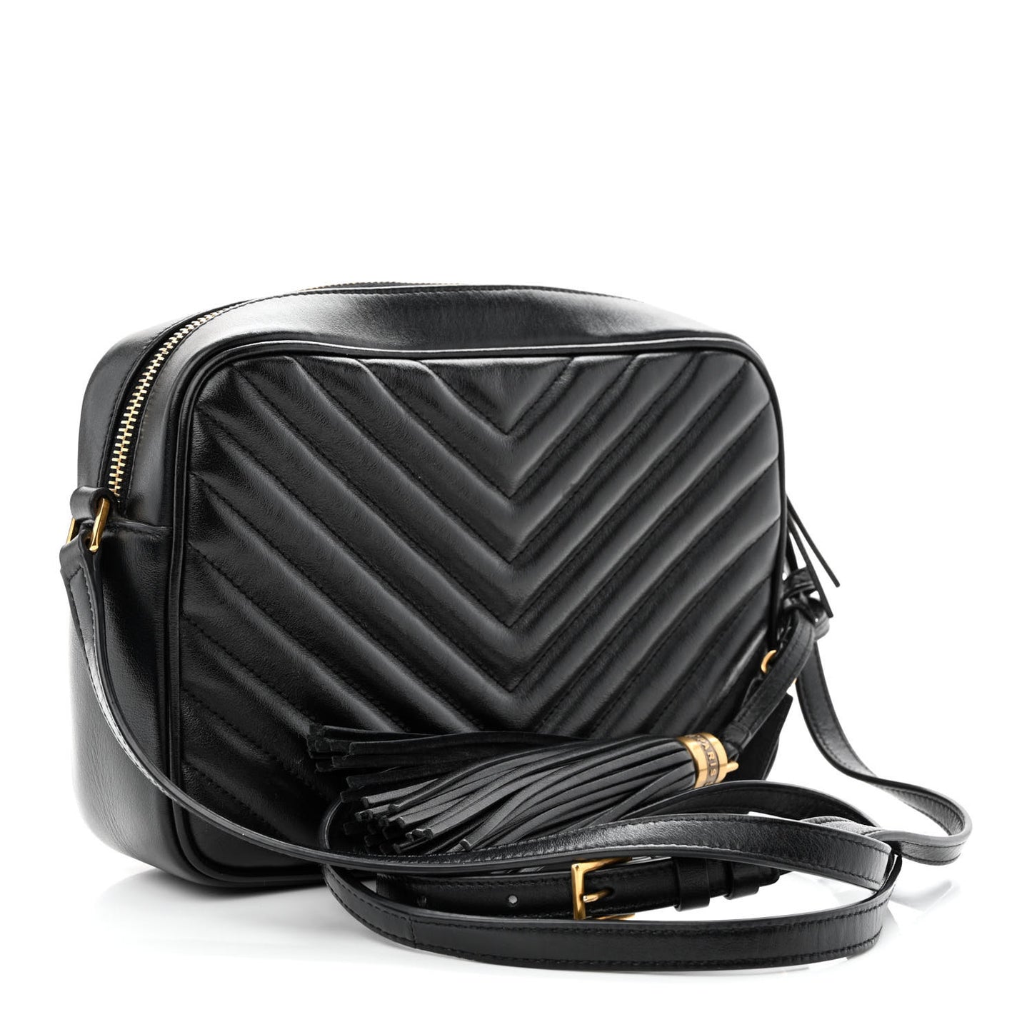 Calfskin Matelasse Monogram Lou Camera Bag Black